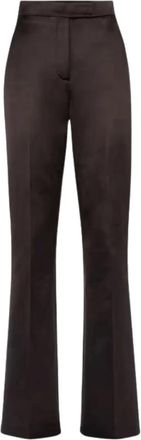 Fendi High-waisted satijnen broek - Dames - Wijde Broeken - Bruin - XS - Satijn - Broeken