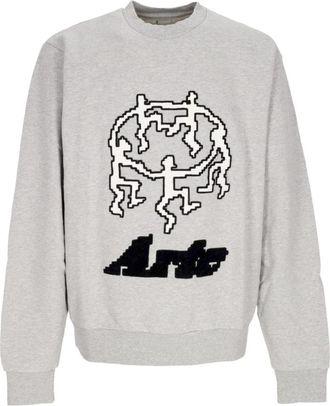 Arte Pixel Dancer Texture Crewneck Sweater - Heren - Sweatshirts - Grijs - XL - Katoen - Hoodies & sweatvesten