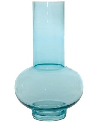 Melrose International Set Of 2 Blue Glass Vase