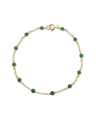 Jewelmak 14K Emerald Bracelet