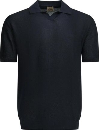 Rakk&igrave; Gebreid Poloshirt - Heren - T-shirts - Blauw - 2XL - Katoen - Tops