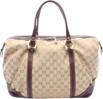 Gucci Pre-owned Handbags, female, Beige, Size: ONE SIZE Pre-owned GG Canvas Handbag