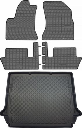 OEM Juego De Alfombrillas De Goma Para Coche Y Maletero Para Citro&euml;n C4 Grand Picasso (octubre De 2006 A Agosto De 2013)