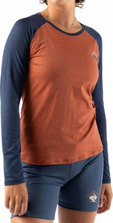Rabbit Ez Perf Long Sleeve Trail Tee In Burnt Brick