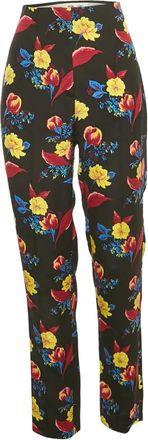 Diane Von F&uuml;rstenberg Pantaloni a fiori - Nero