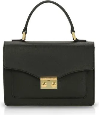 Luis Steven Emma Leather Satchel in Black at Nordstrom