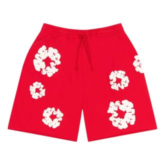 Denim Tears Cotton Wreath Sweatshorts Red SS25BRS2952058