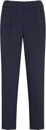 Brunello Cucinelli Navy Tailored Trousers With Pleats, Brand Size 40 (US Size 6)