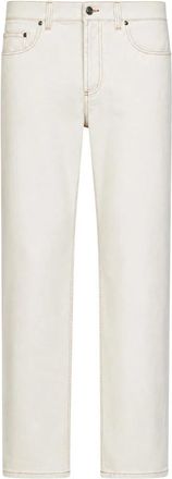 Versace Tapered Jeans - Heren - Regular Fit Jeans - Wit - W32 - Katoen - Jeans