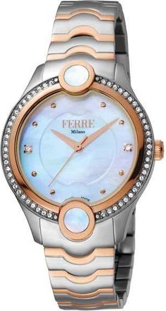 Gianfranco Ferre White Mother of Pearl Dial Ladies Watch FM1L082M0031