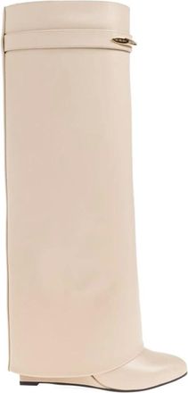 Givenchy Over-knee Boots, female, Beige, Size: 10 US Shark Lock Over-knee Boots
