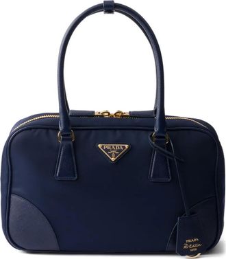 Prada Borsa tote media con logo - Blu
