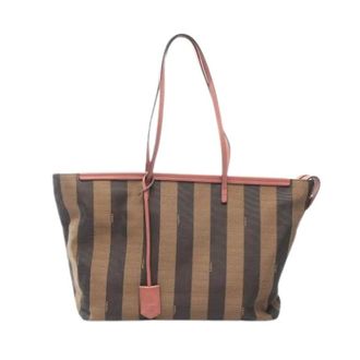 Fendi Pre-owned Tote Bags, female, Brown, Size: ONE SIZE Pre-owned Vintage Canvas Tote Bag