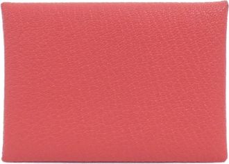 Herm&egrave;s Pink Chevre Leather Coin Purse/Coin Case (Pre-Owned)