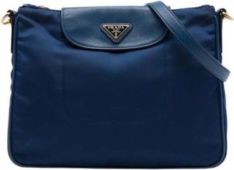 Prada Pre-owned Vintage Crossbody Bag - Dames - Vintage Schoudertas - Blauw - ONE Size - Leer - Vintage
