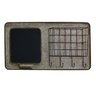 Vacchetti Vacchetti - Pizarra Rectangular De Metal Con Estante Y Colgador De 4 Plazas Cm78x12h38,5