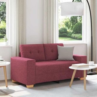 vidaXL Divano Divanetto Rosso Vino 120 cm in Tessuto - Vidaxl