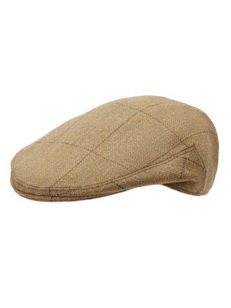 Oliver Brown Garforth Cap - Moss Windowpane Tweed