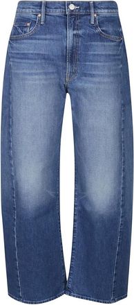 Mother Stijlvolle Flood Jeans - Dames - Regular Fit Jeans - Blauw - W26 - Jeans