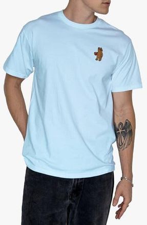 Riot Society Riot Bear Embroidered Cotton T-Shirt in Light Blue at Nordstrom Rack, Size Xx-Large