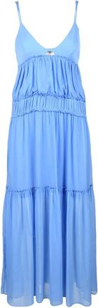 Patrizia Pepe Long Voile Dress - Blue