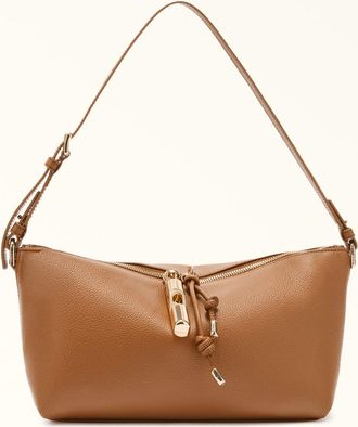 Furla Debby Shoulder Bag Xl Brandy Brown Night Calf Leather + Sidney Calf Leather Woman