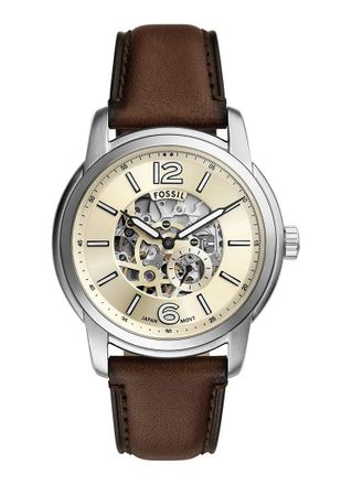 Fossil Heritage Mens Brown Watch ME3264 Leather (archived) - One Size