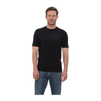 Profuomo Tops, Heren, Zwart, XL, Heren Polos & T-shirts T-shirt Crew Neck Ss Aero Ease