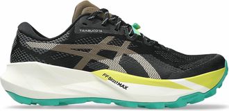 Asics Mens Trabuco 14 Trail Running Shoes In Black/clay Canyon