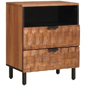 vidaXL Bedside Cabinet Brown 50 x 33 x 62 cm Solid Mango Wood vidaXL