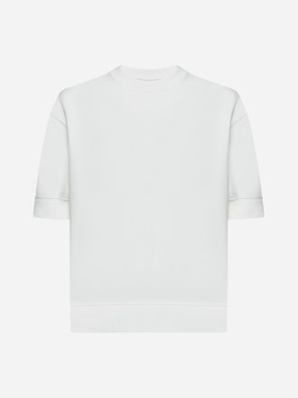 Jil Sander White Cotton Short-sleeved Sweatshirt