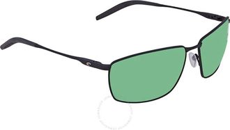 Costa Mens Turret Sunglasses In Matte Black Green Mirror 580P