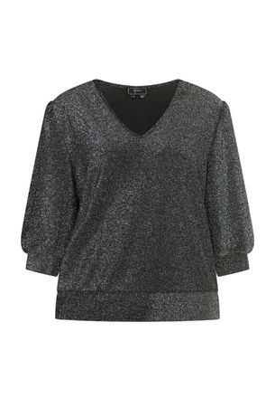 Faina Glitter Shirt Dames zilver-zwart