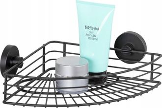 WENKO Bari Estanter&iacute;a De Esquina Negra Compacta Para Ba&ntilde;o