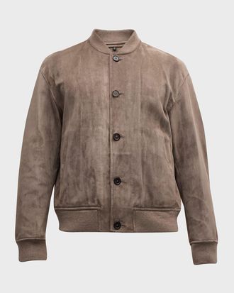 Giorgio Armani Men & apos;s Suede Blouson Jacket