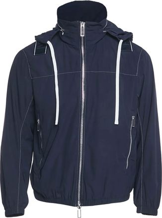 Emporio Armani Giacca con cappuccio e zip - Blu