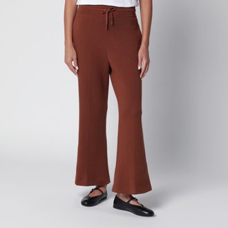 Loro Piana Pantalone Viera rosso in cotone e cashmere