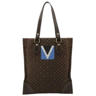 Louis Vuitton Pre-owned Tote Bags, female, Brown, Size: ONE SIZE Pre-owned Monogram Mini Initials Tote Bag