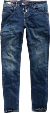 Carlo Colucci Moderne 5-pocket Jeans - Heren - Slim Fit Jeans - Blauw - W31 - Denim - Jeans