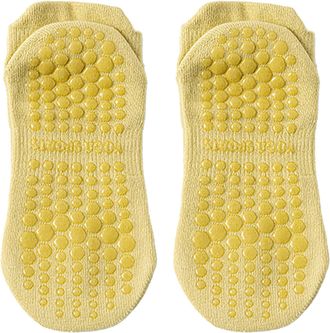 Generic Pilates Socks Yoga Grip Socks Women, Non Slip Pilates Grippy Sock Ladies Mid-Calf Grip Breathable Cotton Sock for Ballet, Dance, Workout, Fitness, Run