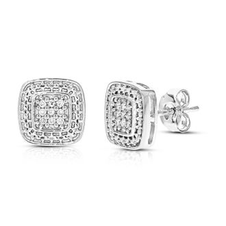 Vir Jewels 1/10 cttw Lab Grown Diamond Composite Earrings in Sterling Silver With Push Backs For Women