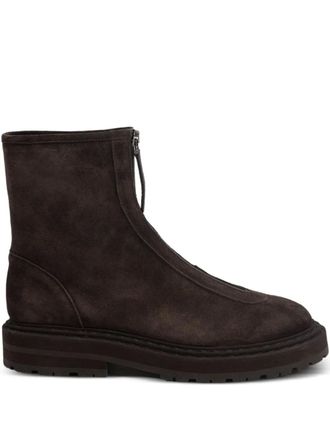 Legres zipper-detail ankle boot - Bruin