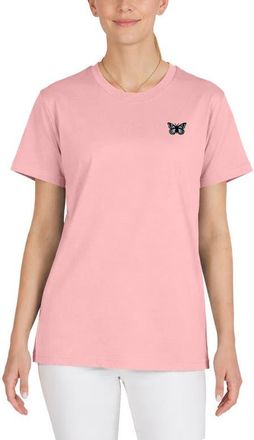 Dalix Butterfly Womens Relaxed Tee in Pink at Nordstrom, Size Xx-Large
