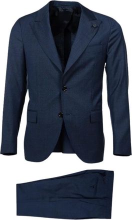 Lardini Kostuums, Heren, Blauw, S, Single Breasted Suits