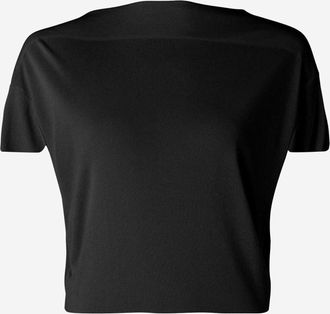 Jacquemus Schwarzes T-Shirt aus Viskosemischung