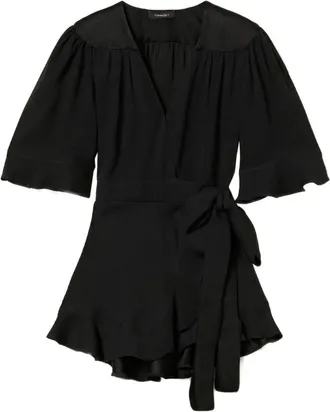 Twin-Set Top con ruches - Nero