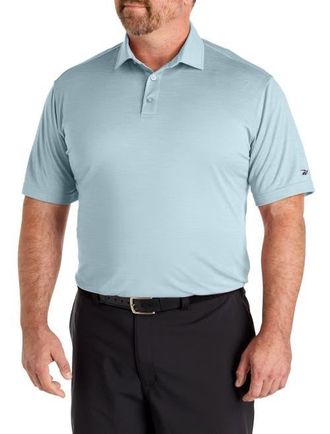 Reebok Big & Tall Performance Heather Polo Shirt in Ice Blue at Nordstrom, Size Xx-Large