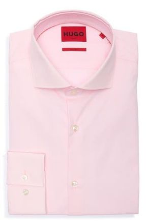 BOSS Kason Slim Fit Dress Shirt in Light/Pastel Pink at Nordstrom Rack, Size 17.5