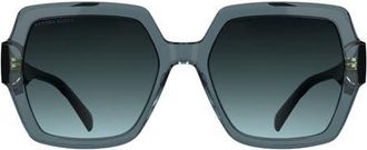 Kendra Scott Dira 56mm Rectangle Sunglasses in Light Blue at Nordstrom