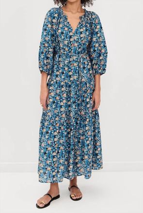 Apiece Apart Uva Maxi Dress In Florette Blue